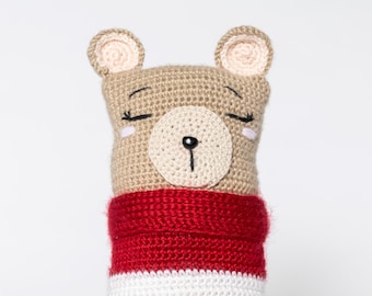 Osito de peluche - Snuggle Buds, peluche, muñeco de crochet, Mallory's Friends 100% hecho a mano para bebés y niños