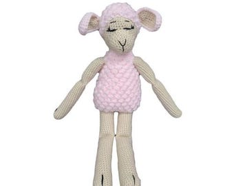 Oveja - Happy Farms, peluche, muñeca de crochet, Mallory's Friends 100% hecho a mano para bebés y niños