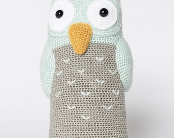 Búho - Snuggle Buds, peluche, muñeco de crochet, Mallory's Friends 100% hecho a mano para bebés y niños