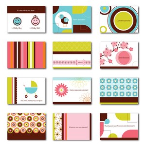 Fresh Wee Tidings-12 mini note cards w/ envelopes packaged in a glass jar image 3