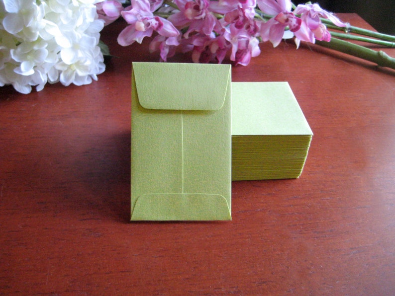 50 MINI ENVELOPES 9 Color Options 3.5 x 2.25 Ships ASAP image 5