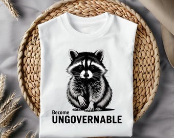 Ungovernable Raccoon PNG : Sublimation Design (téléchargement numérique)