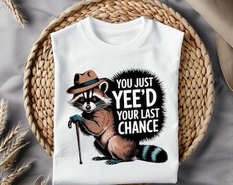 Funny Raccoon PNG : T-shirt tendance (téléchargement numérique)