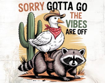 Cowboy Goose PNG: Funny Texas Animal Design (Digital Download