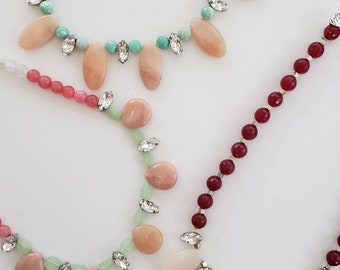 Gemstones and Jewels bib necklace bridesmaid necklaces