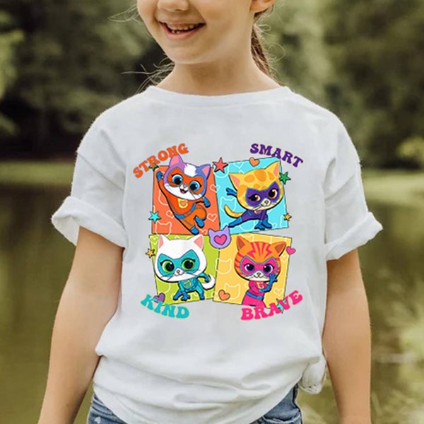 Superkitties Pounce Shirt, Superkitties Character, Junior Superkities, Junior Super Kitties Music Shirt, Super Cat Shirt Bitsy Cat Ginny Cat