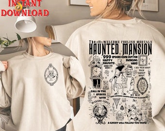 Vintage The Haunted Mansion , Disneyland The Haunted Mansion Png, Halloweem Party Png, Halloween Gift, Png Design