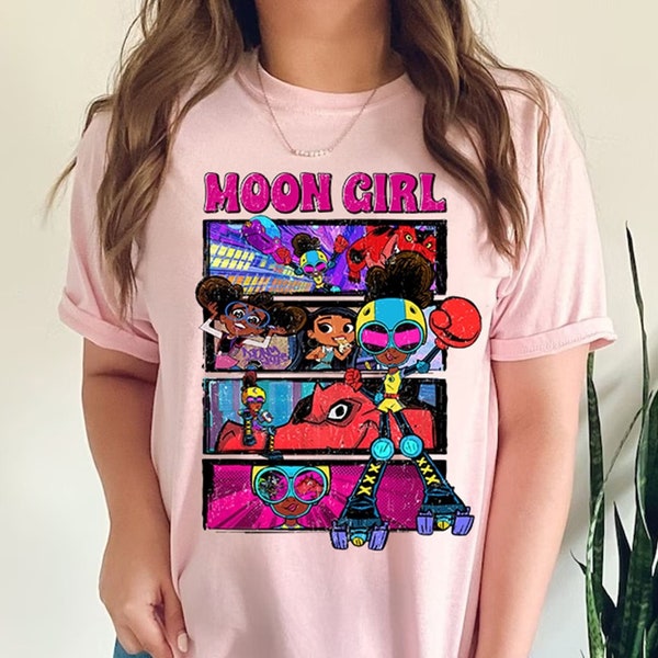 Chemise de dinosaure de fille, chemise de dinosaure de fille de lune et de diable, chemise de fille de lune, cadeau de dinosaure de fille, chemise de film 2023, fan de MCU