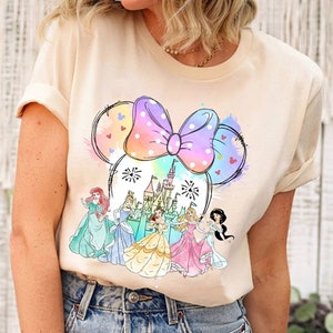 Disneyland Princess Castle Shirt, Disneyland Girl Vacation Shirt, Disneyland Watercolor Tee, Disneyland Girls Trip 2023, Castle Tee