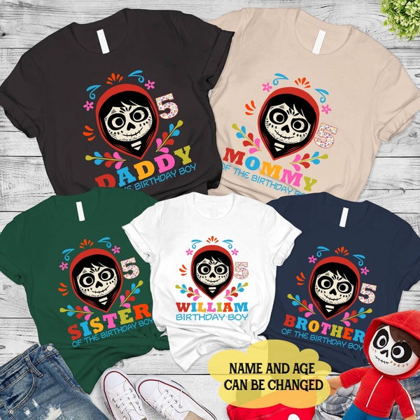 Pixar Coco Birthday Shirt | Coco Family Birthday Shirt | Personalized Miguel Rivera Birthday | Coco Matching Birthday Family Shirt