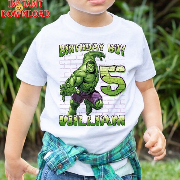 Hulk Cumpleaños Niño Png, Increíble Cumpleaños de Hulk Png / Vengadores Cumpleaños Familia Png / Cumpleaños Personalizado Niño Png / Camisa de Cumpleaños de Los Vengadores