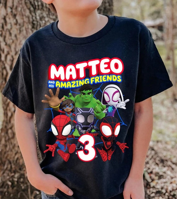 Spidey Superhero Birthday Boy Shirt Spidey Birthday Family Shirts