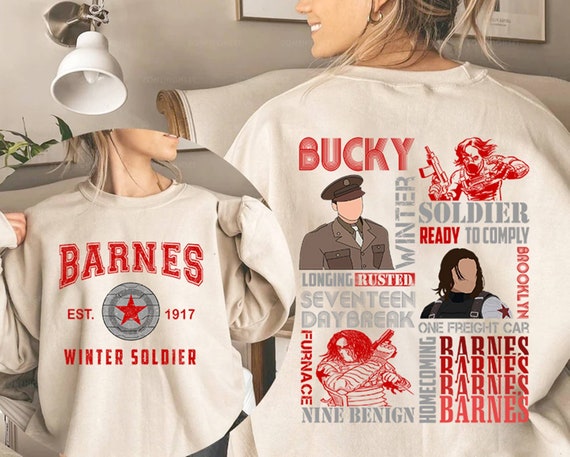 Bucky Barnes Double Sides T shirt Barnes 1917 Sweatshirt Avengers