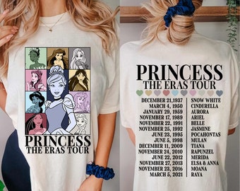 Princess Eras Tour Shirt, Disneyland Princess Tour Tee, Princess Characters Shirt, Girl Trip Shirt, Disneyland Shirt, Birthday Gift