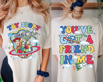 You've Got A Friend In Me Front And Back Shirt, Toy Story Shirt, Toy Story Land Shirt, Jessie and Bullseye Tee, WDW Front And Back Shirts