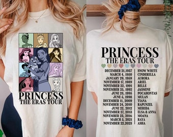 Asha Princess Eras Tour Shirt, Disneyland Princess Tour Tee, Princess Characters Shirt, Girl Trip Shirt, Disneyland Shirt, Birthday Gift