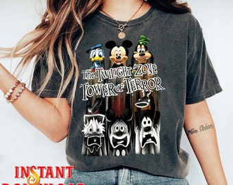 Retro The Twilight Zone Tower Of Terror PNG | Tower of Terror Ride PNG | Mickey and Friends Halloween Shirt | Instant Download