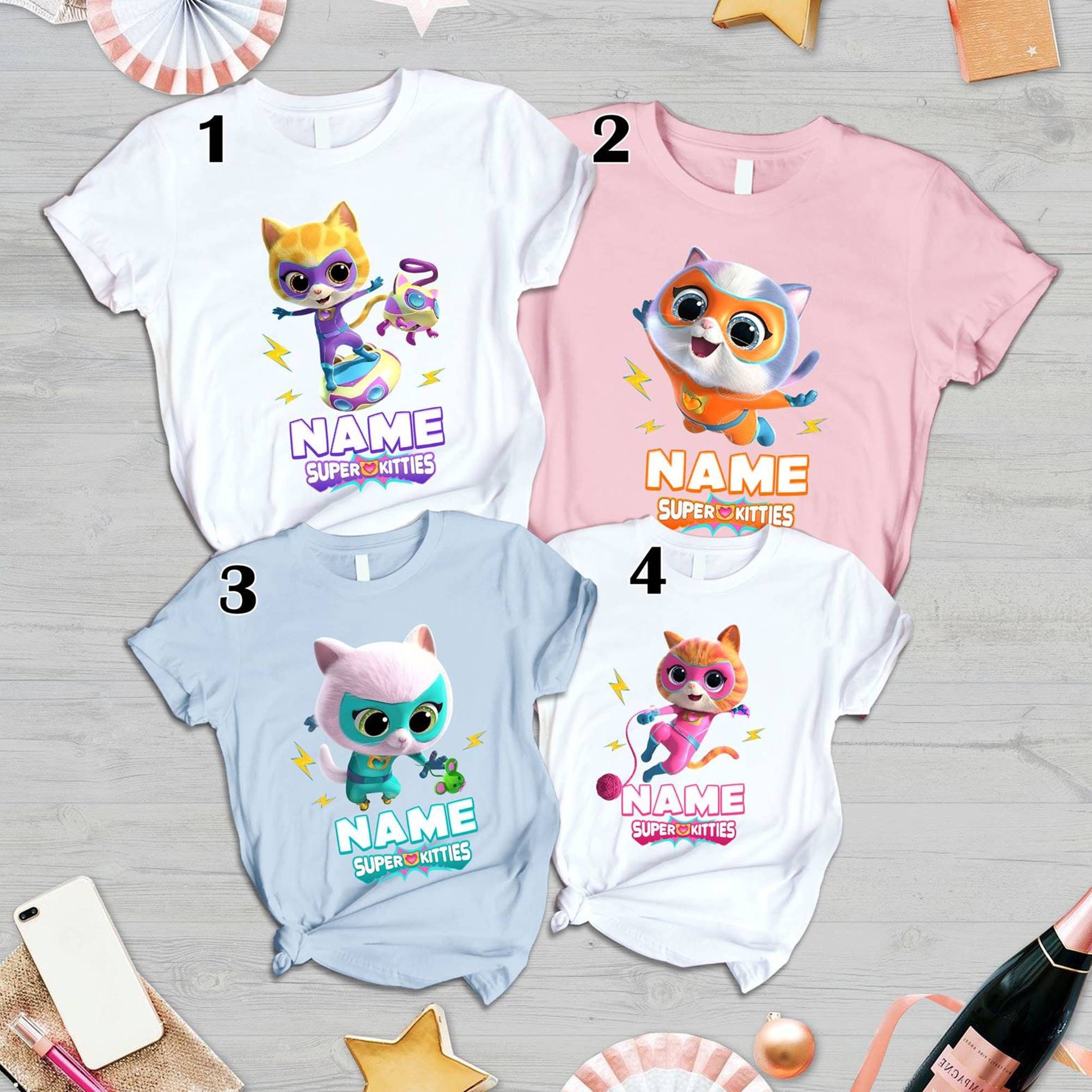 SuperKitties Birthday Shirt, Super Kitties Custom Birthday S - Inspire  Uplift