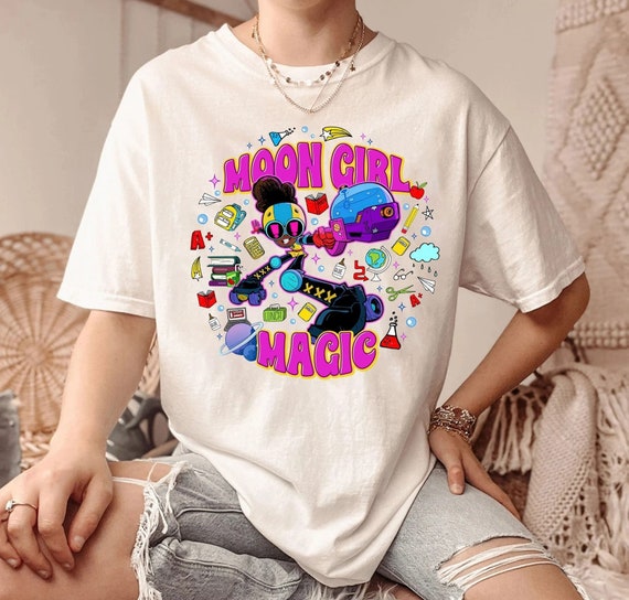 Moon Girl T-shirt Girl and Dinosaur Shirt Moon - Etsy