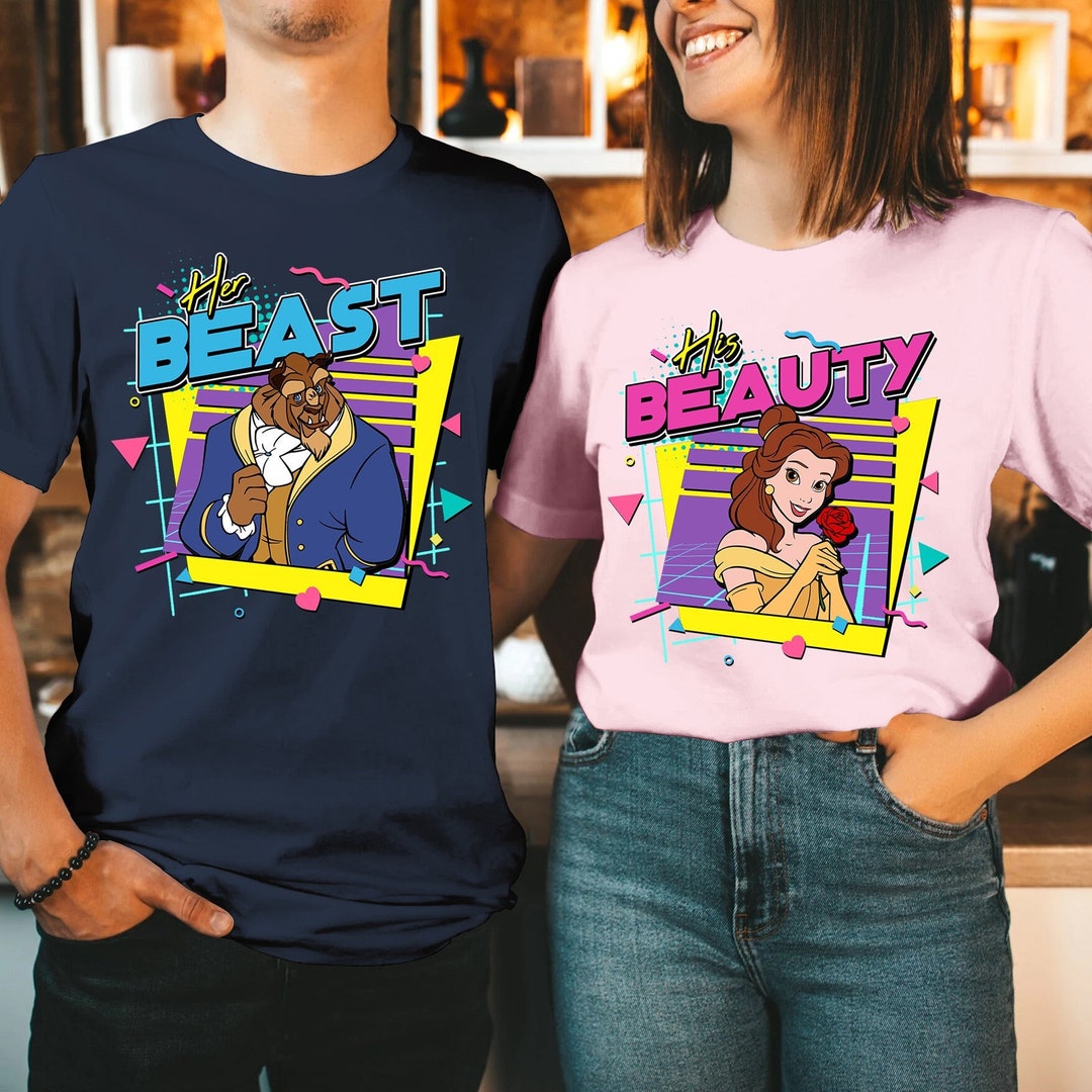 Retro 90s His Beauty Her Beast Shirts Beauty and the Beast - Etsy