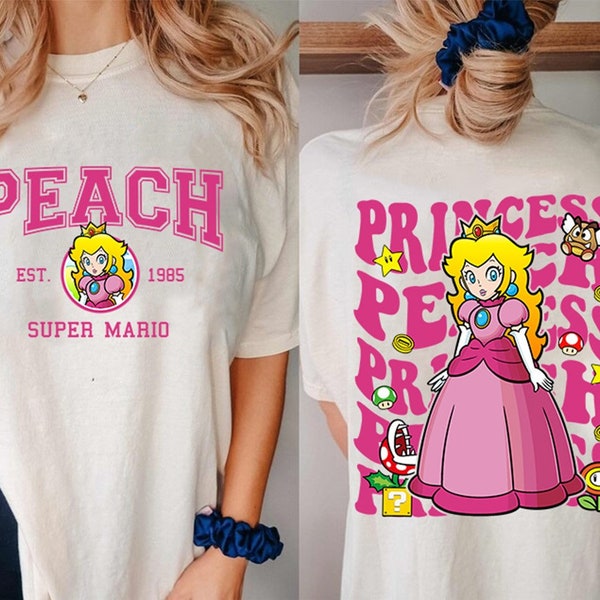 Retro Princess Peach Shirt, Princess Peach Mario T-Shirt Feeling Peachy Shirt, Super Mario Birthday Sweatshirt, Princess Peach Birthday Girl