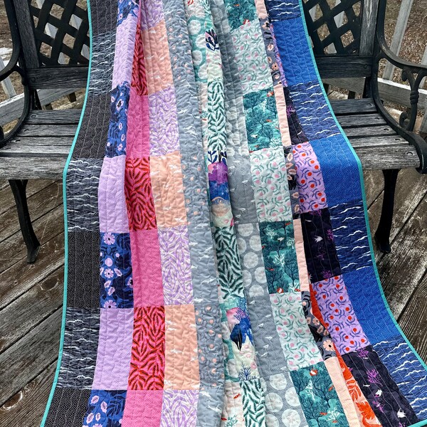 Modern Beach Quilt Etsy