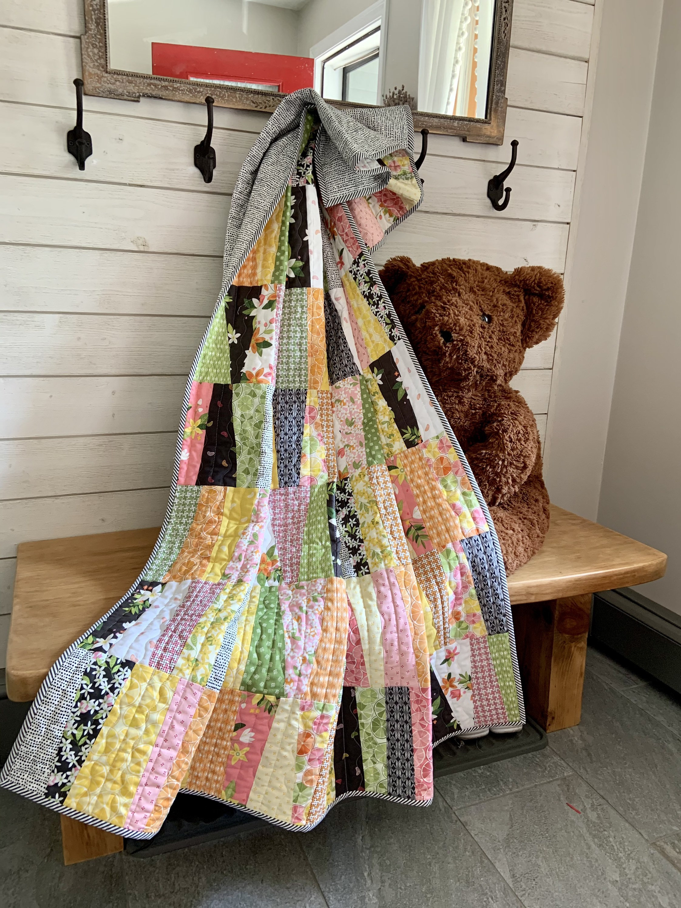 On Sale Handmade Quilt for Sale Modern Grove Strippy Quilt Etsy