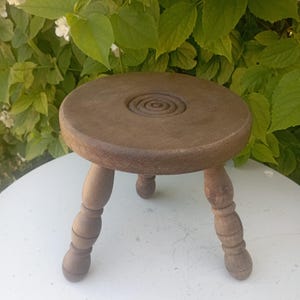 Vintage oak console/end stool