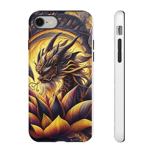 Dragon Art Phone Case, Tough Cases, Unique Gift for Phone Lovers, Fantasy Art Accessory, Colorful Protection Cover