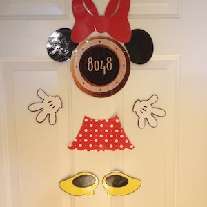 Minnie Mouse Body Part Stateroom Door Magnets for Disney Cruise