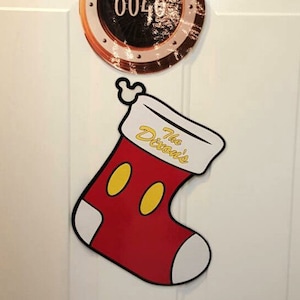 Calza di Natale di Topolino con solo le orecchie, parte del corpo, magneti per porte di cabina per Disney Cruise