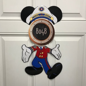 Captain Mickey Disney cruise  Body Part Stateroom Door Magnets for Disney Cruise decor