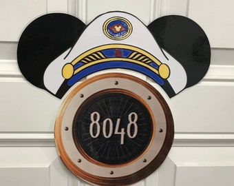 Captain Mickey Hat Disney cruise  Body Part Stateroom Door Magnets for Disney Cruise decor