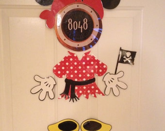 Minnie Mouse Pirate Body Part Stateroom Door Magnets for Disney Cruise