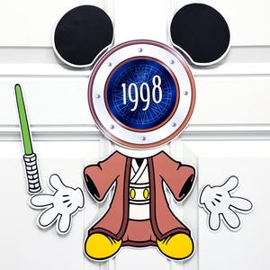 Imanes para puertas de camarotes con partes del cuerpo de Mickey Jedi Star Wars para cruceros Disney