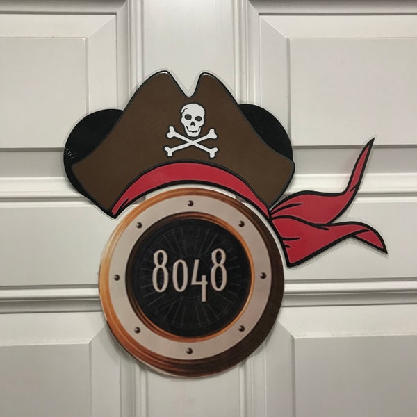 Mickey Mouse Jack Sparrow, chapeau de pirate, partie du corps, aimants de porte de cabine pour croisière Disney