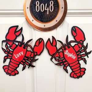 One Personalized Lobster Magnets for your Stateroom Door Decoration Cruise Decor