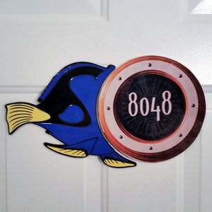 Dory Pacific Blue Tang Fish Body Part Stateroom Door Magnets for Disney Cruise
