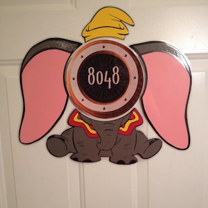 Imanes para puerta de camarote con partes del cuerpo de Dumbo, el elefante volador, para cruceros de Disney