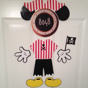 Mickey Mouse Pirate Body Part Stateroom Door Magnets for Disney Cruise