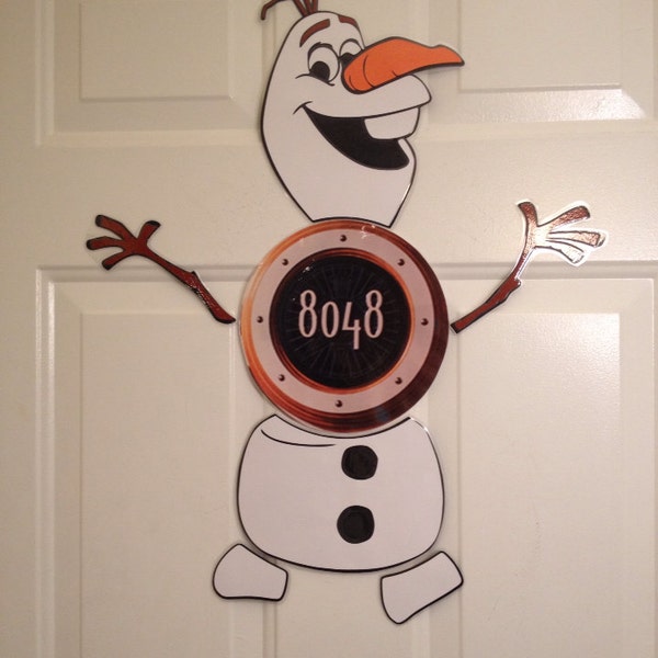 Olaf snowman from warm hugs version 2 Body Part Stateroom Door Magnets for Disney Cruise