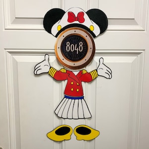 Captain Minnie Disney cruise  Body Part Stateroom Door Magnets for Disney Cruise decor