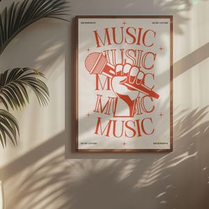 Music Wall Print, Printable Wall Art, Music Lover Gift, Black and White Music Poster, Aesthetic Wall Art