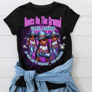 Boots On The Ground Trail Riders PNG | Black Cowgirl Clipart