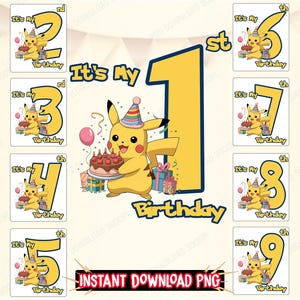 Es ist mein Geburtstag Png, Pikachu Anzahl Geburtstag Png, Pikachu Geburtstagsfeier, Pokemone Geburtstag png, Pikachu Geburtstag einladen