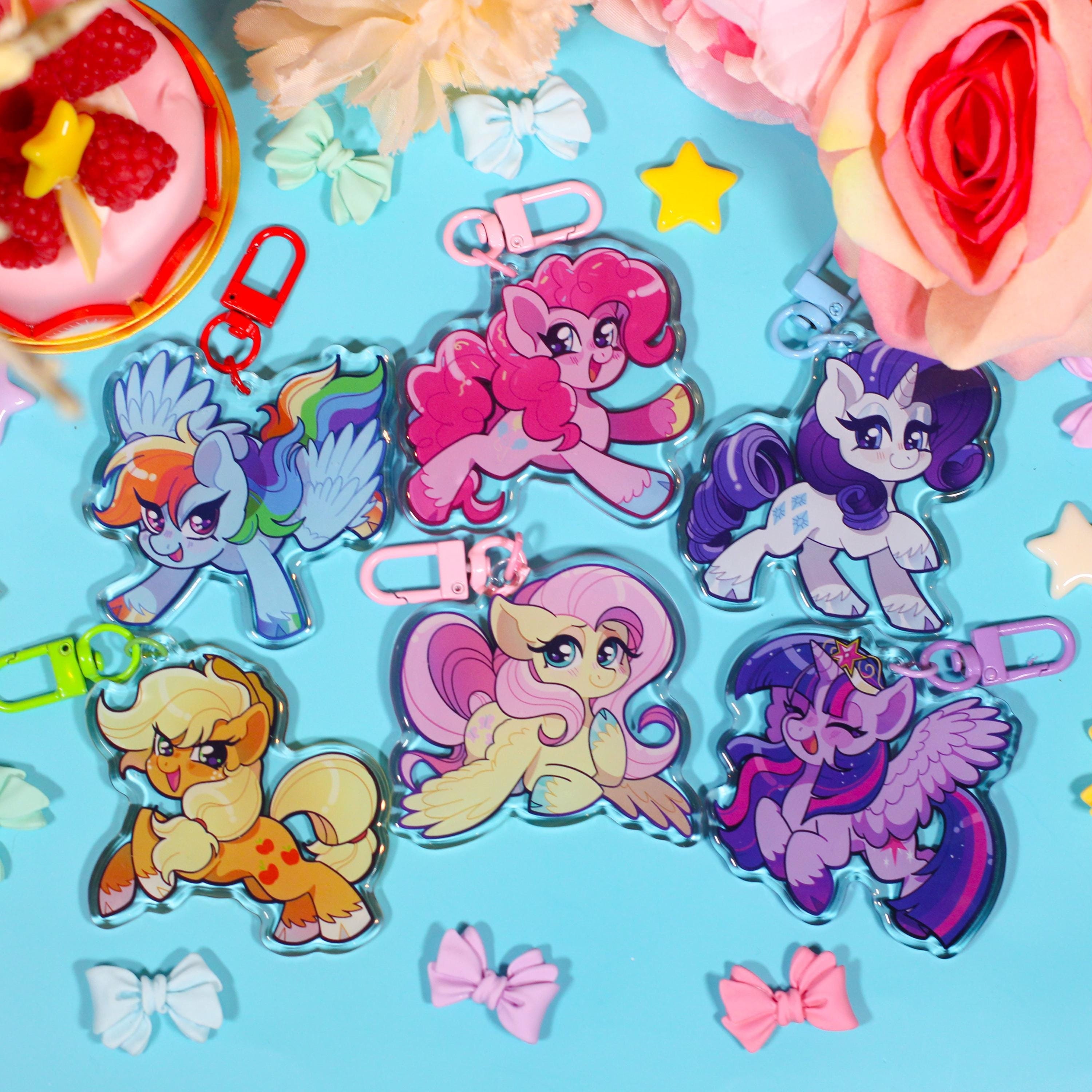 【新品】MLP　マイリトルポニー　キャラクター・ストラップ 各種グッズ Amazon.co.jp: マイリトルポニー キーホルダー 6点セット My