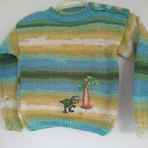 Children&#39;s sweater hand-knitted UNIQUE size 110- 116