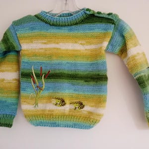 Children&#39;s sweater hand-knitted UNIQUE size 110- 116
