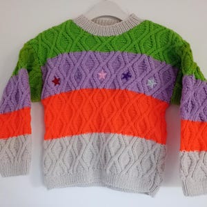 Children&#39;s sweater hand-knitted UNIQUE size 122