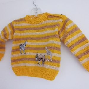 Children&#39;s sweater hand-knitted UNIQUE size 104